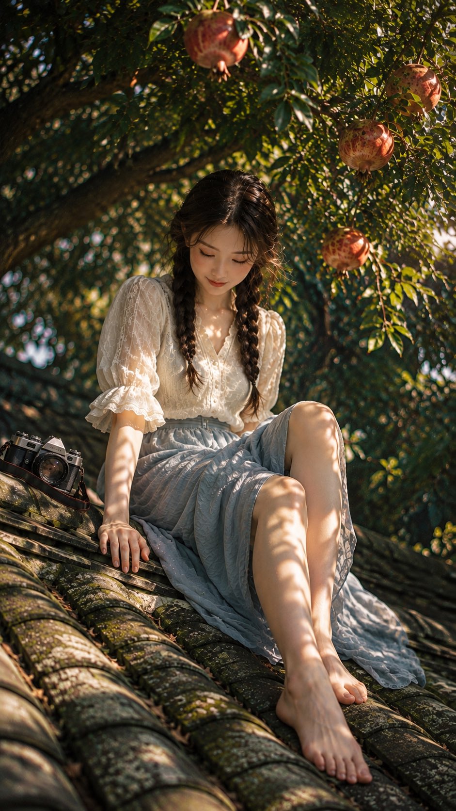Chatgpt · 屋顶石榴树下