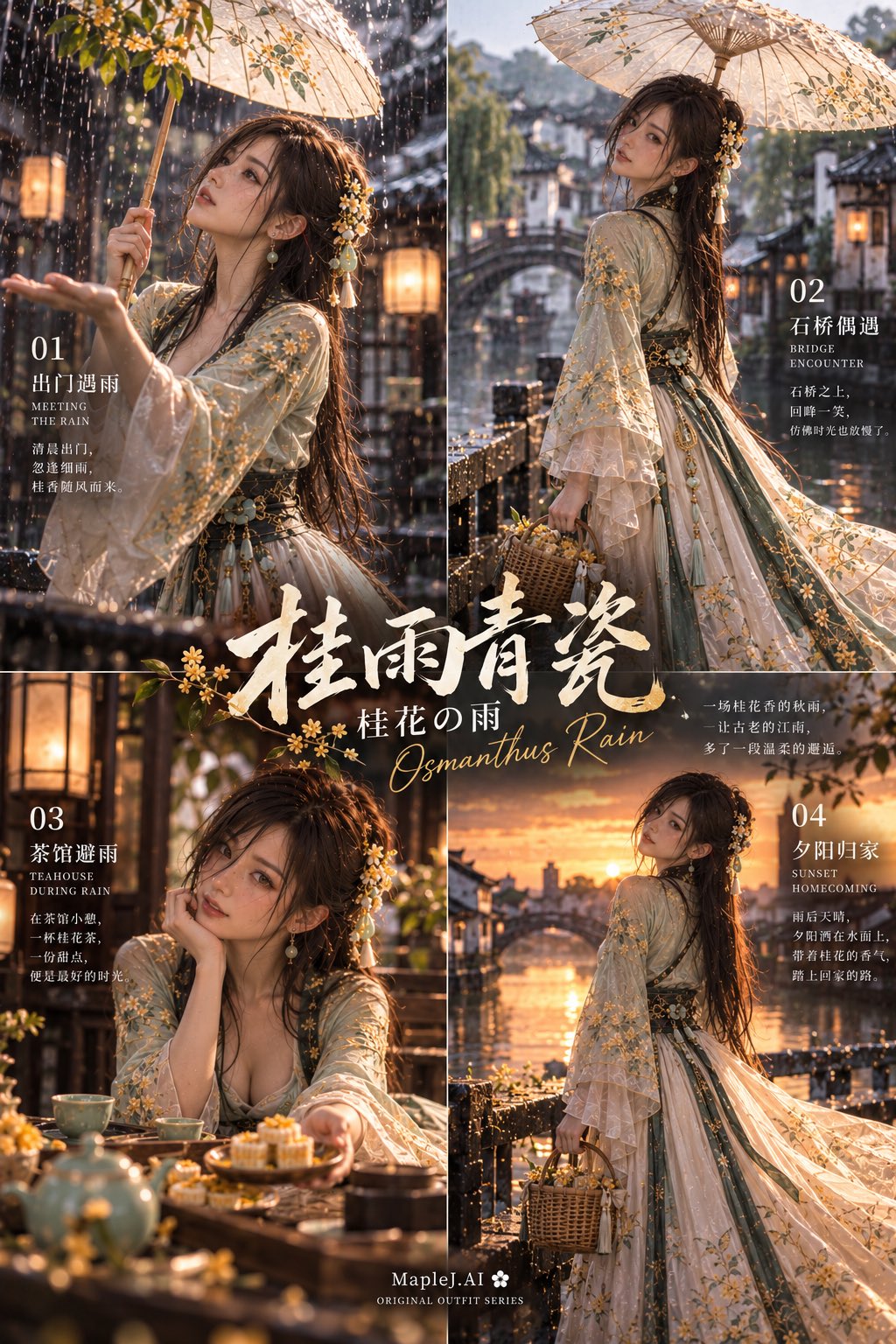 桂雨青瓷｜桂花の雨｜Osmanthus Rain